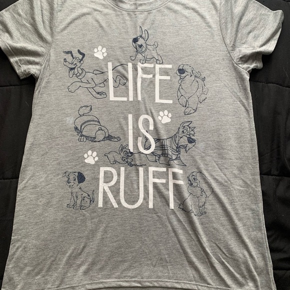 DISNEY DOGS TSHIRT LIFE IS RUFF NEVER WORN WITHOUT TAGS - Picture 3 of 4